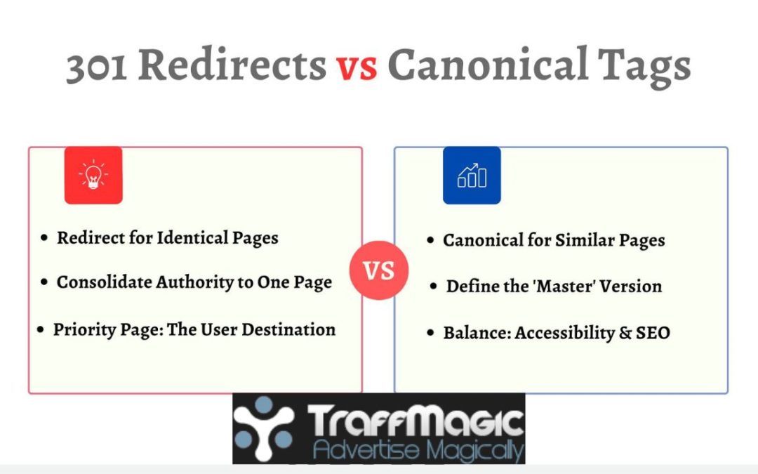 301 Redirects vs. Canonical Tags: Choosing the Right Strategy for Duplicate Content